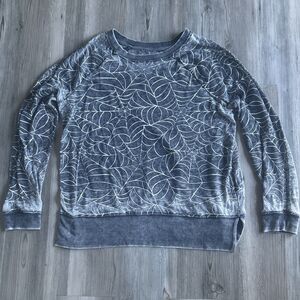 Grayson Threads Women's Long Sleeve Halloween Spiderweb Graphic Sweatshirt XL